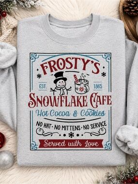 Frosty’s Snowflake Café Hot Cocoa Crewneck Sweatshirt